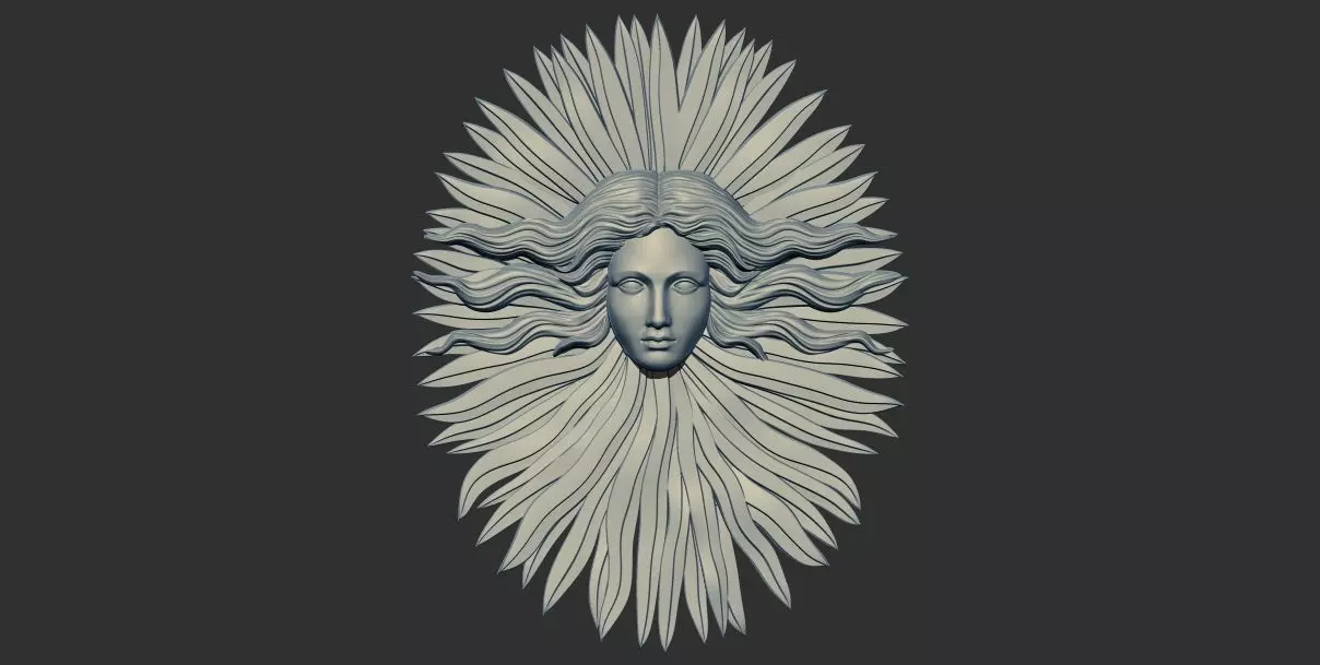 Symbol of Louis the XIV The Sun King 3D printable model cnc 3D print model_0