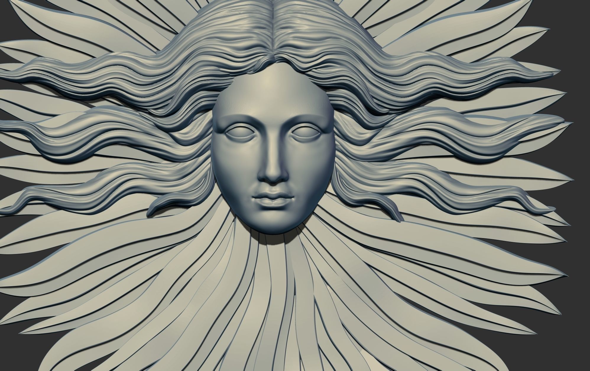 Symbol of Louis the XIV The Sun King 3D printable model cnc 3D print model_1