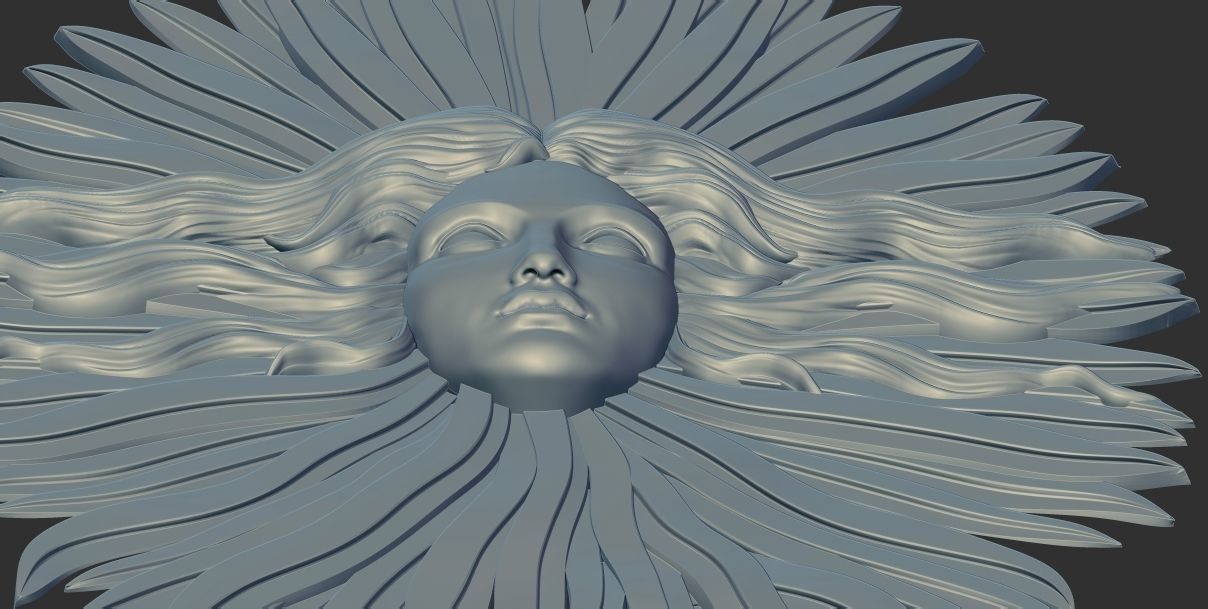 Symbol of Louis the XIV The Sun King 3D printable model cnc 3D print model_5