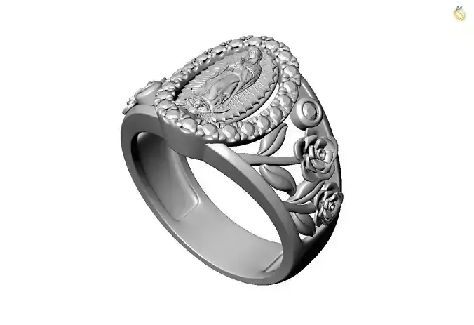 Virgin of Guadalupe Ring 3D print model