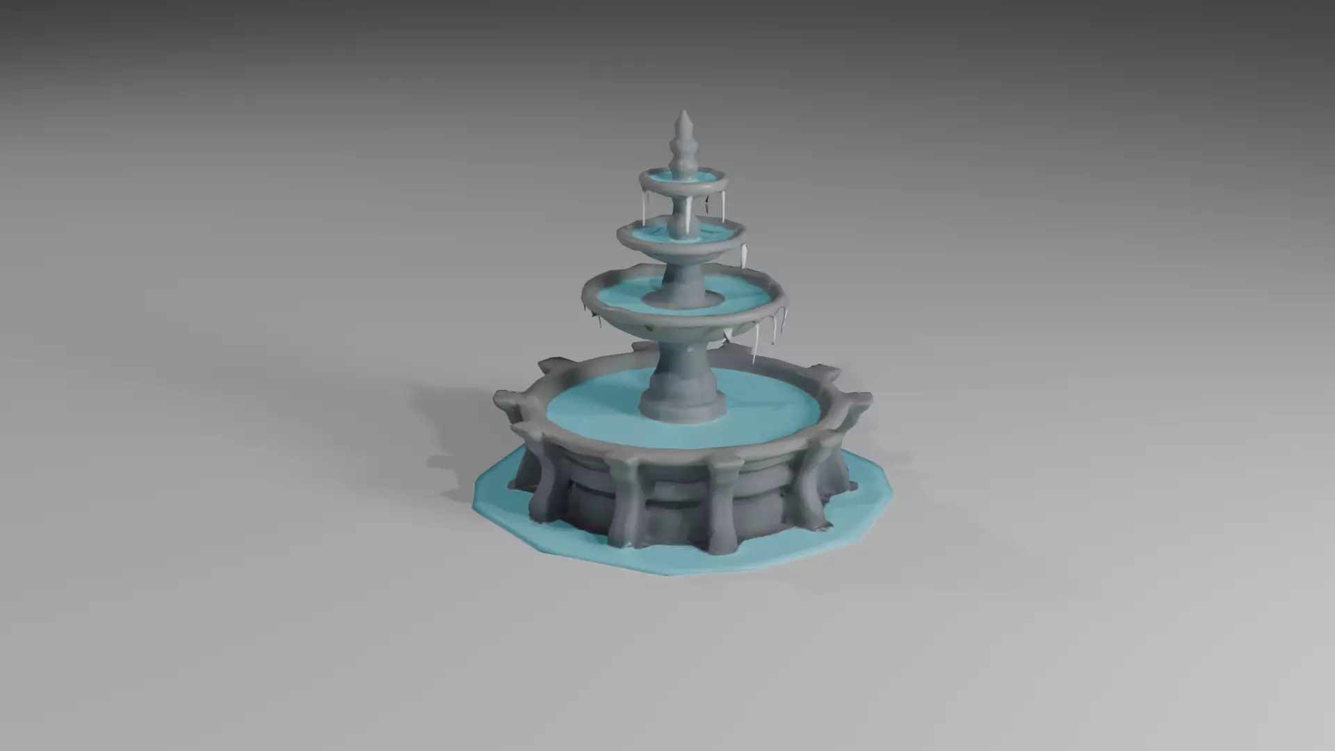 Fountain 3d Model Free low-poly 3D model