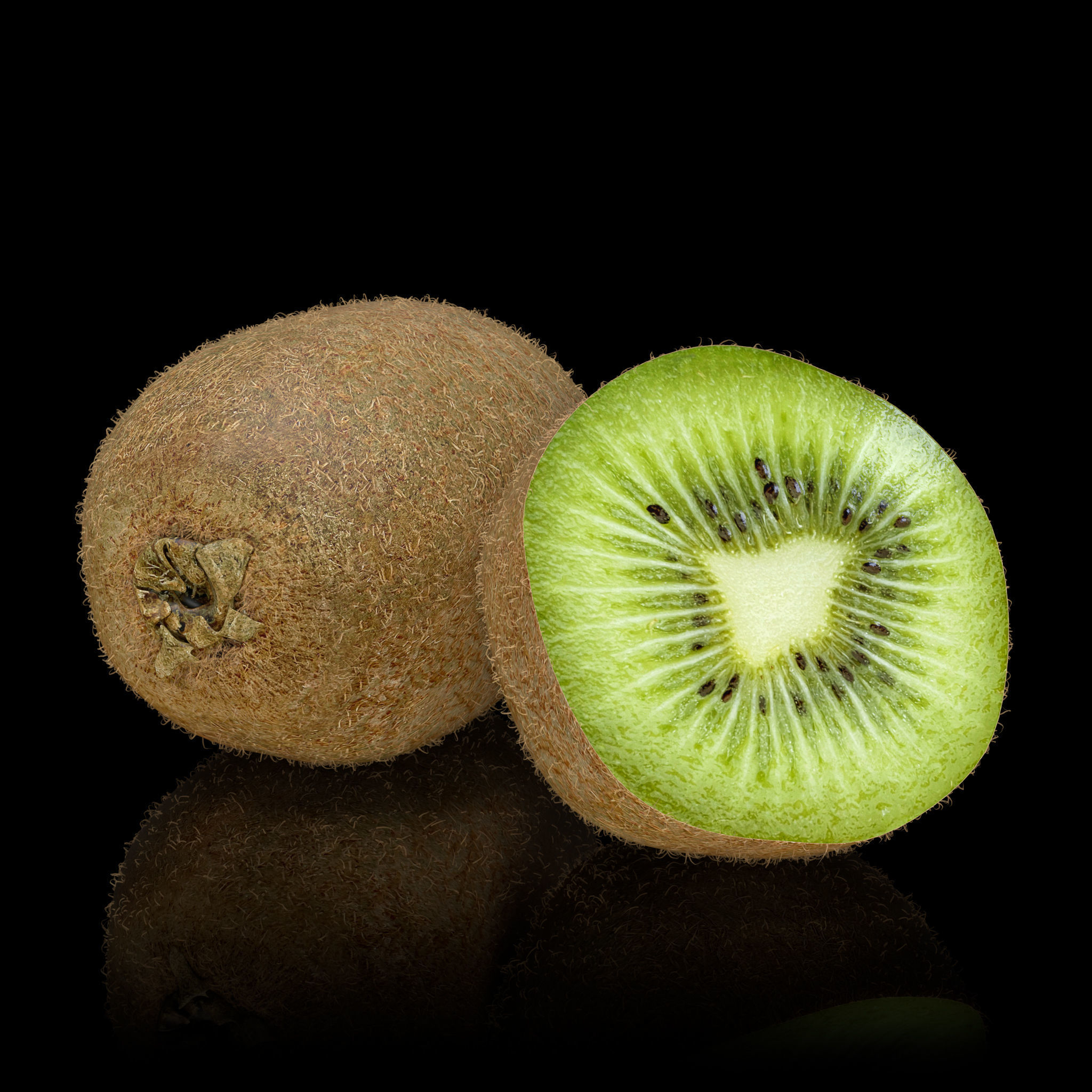 Kiwi Fruit Whole And Cut 3D model_2