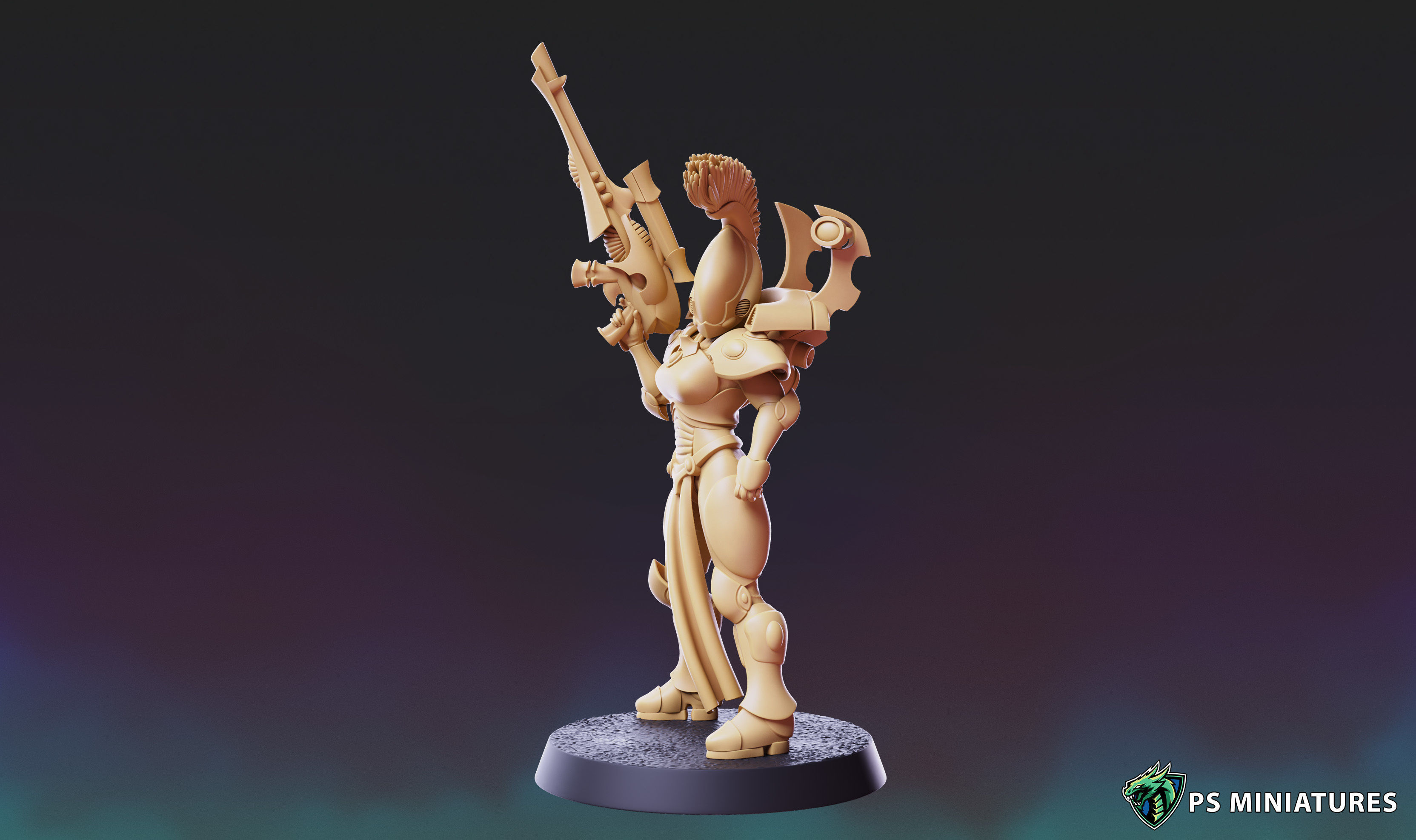 Space Elf Vanquisher Female Bundle 3D print model_18