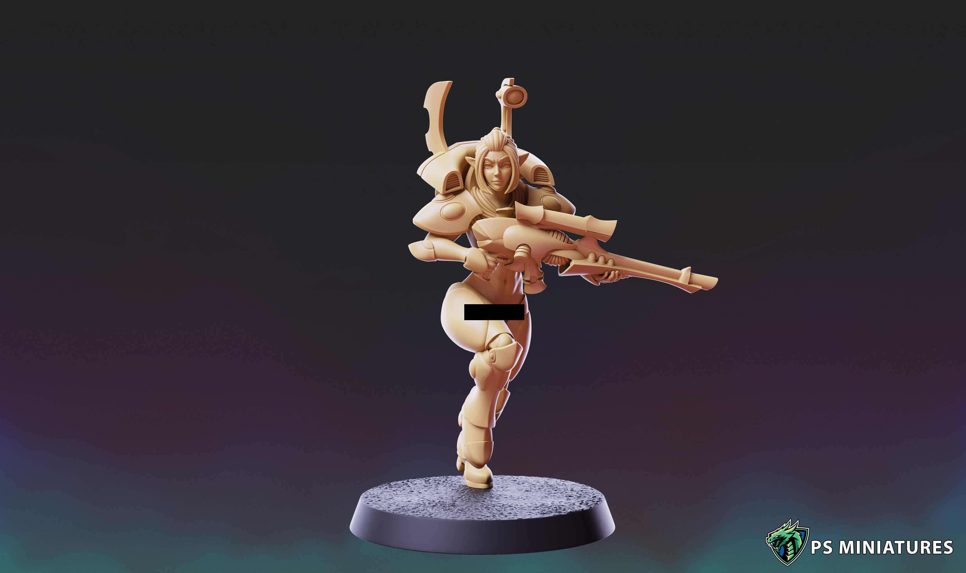 Space Elf Vanquisher Female Bundle 3D print model_24