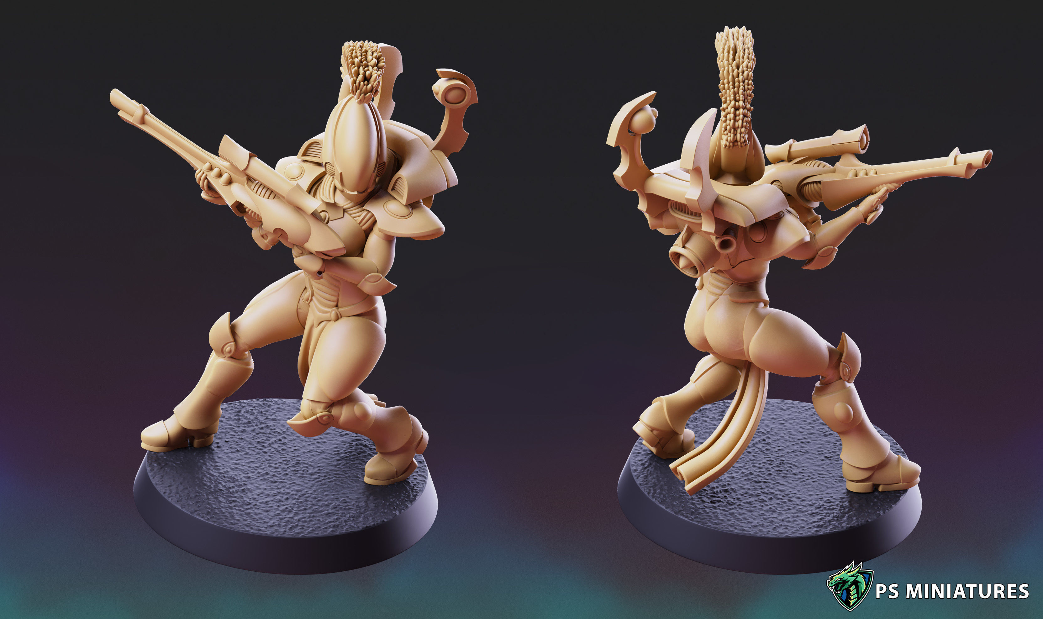 Space Elf Vanquisher Female Bundle 3D print model_4