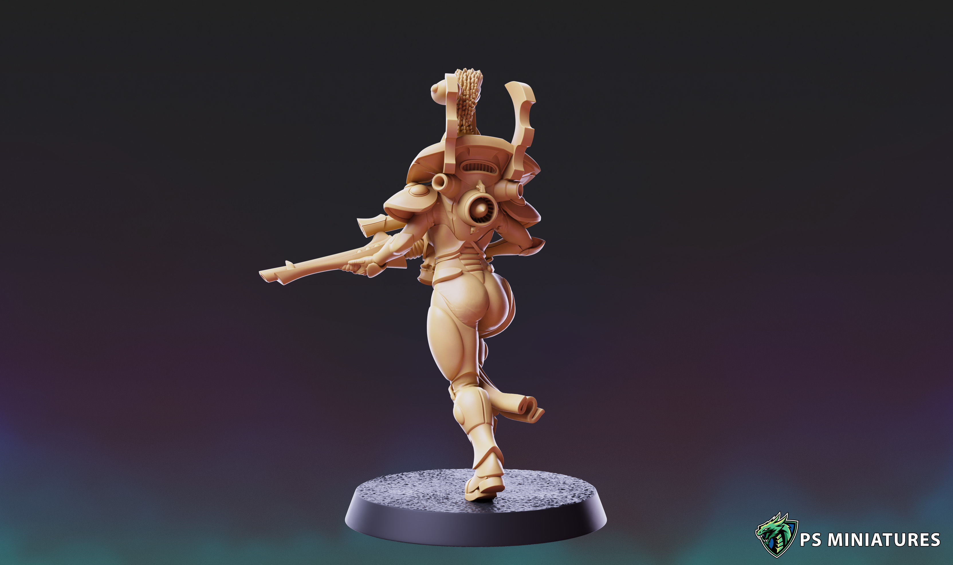 Space Elf Vanquisher Female Bundle 3D print model_27