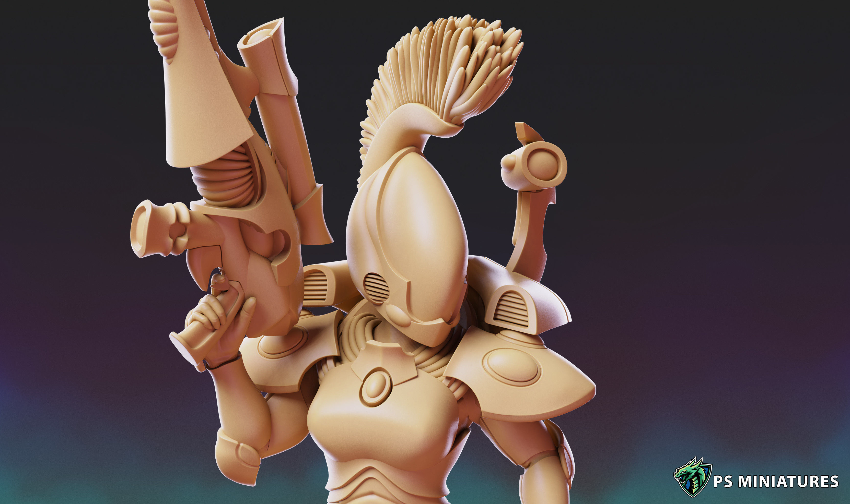 Space Elf Vanquisher Female Bundle 3D print model_20