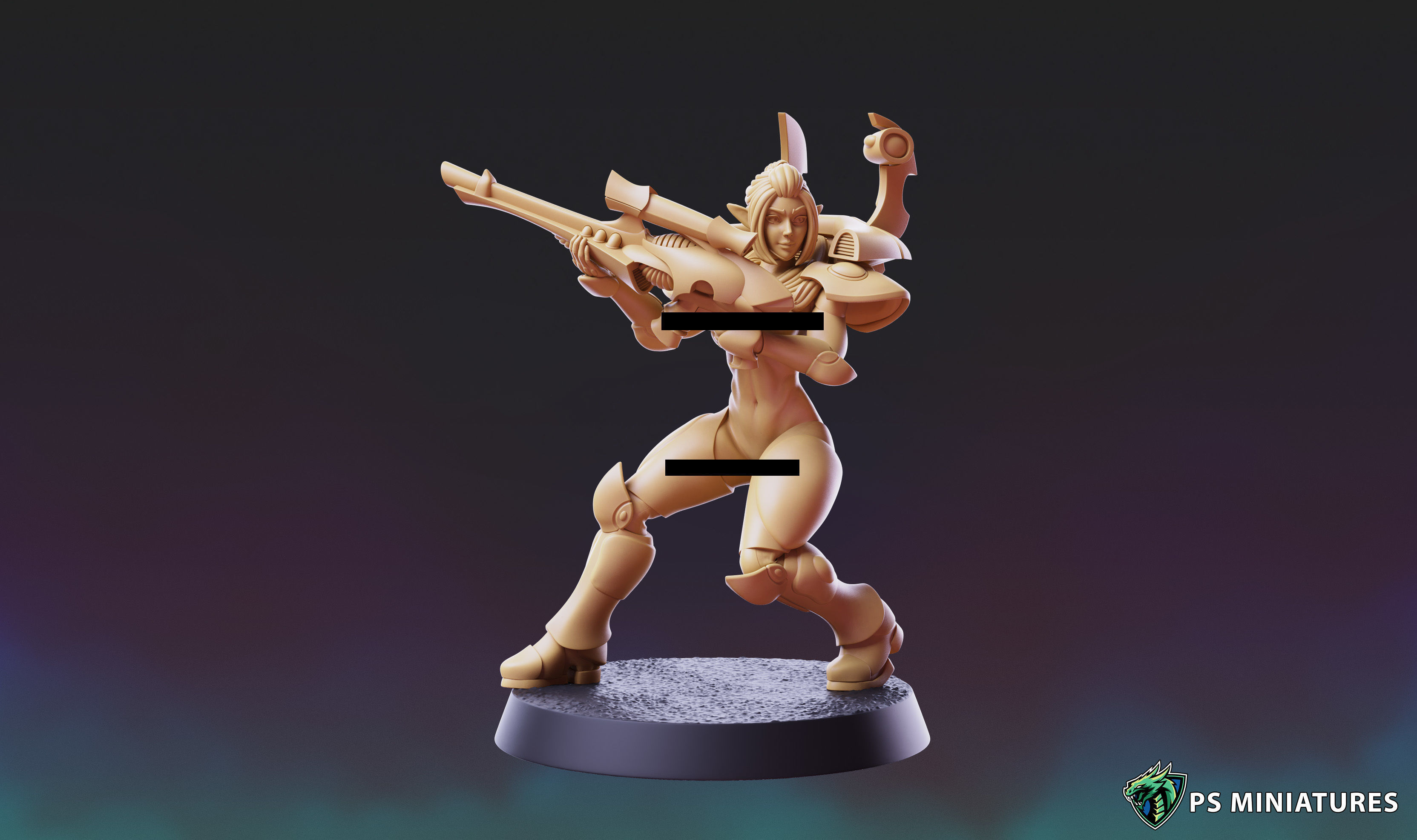 Space Elf Vanquisher Female Bundle 3D print model_40