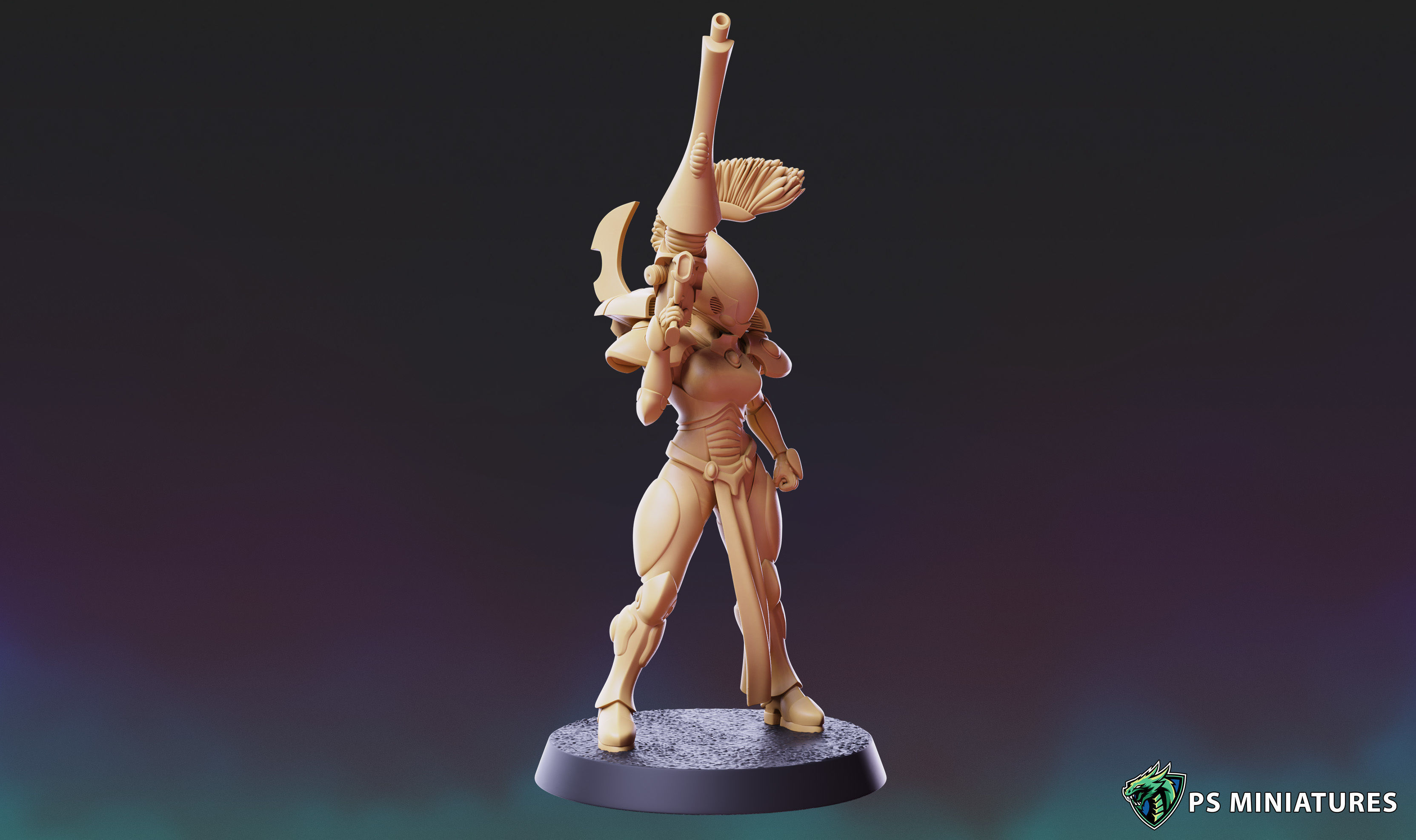 Space Elf Vanquisher Female Bundle 3D print model_17