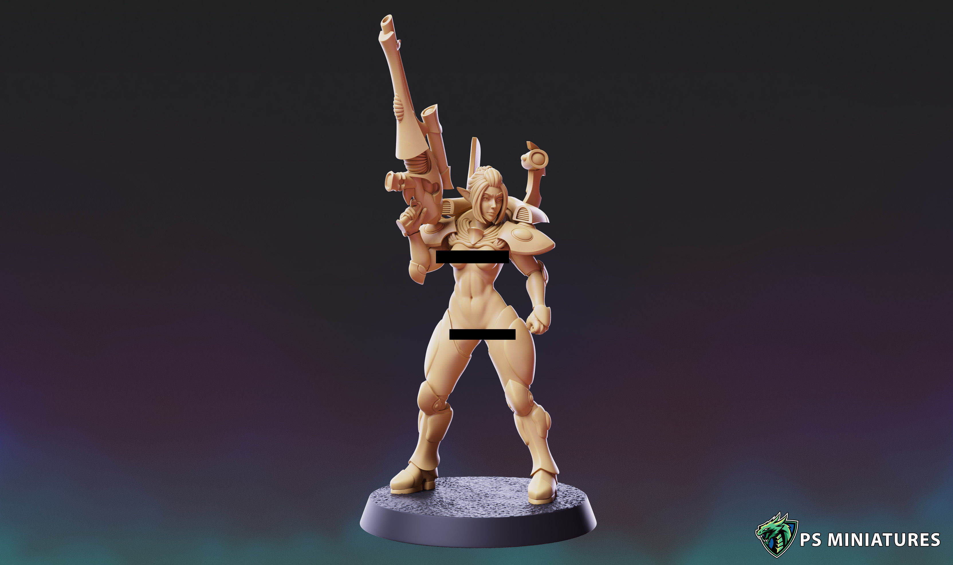 Space Elf Vanquisher Female Bundle 3D print model_16