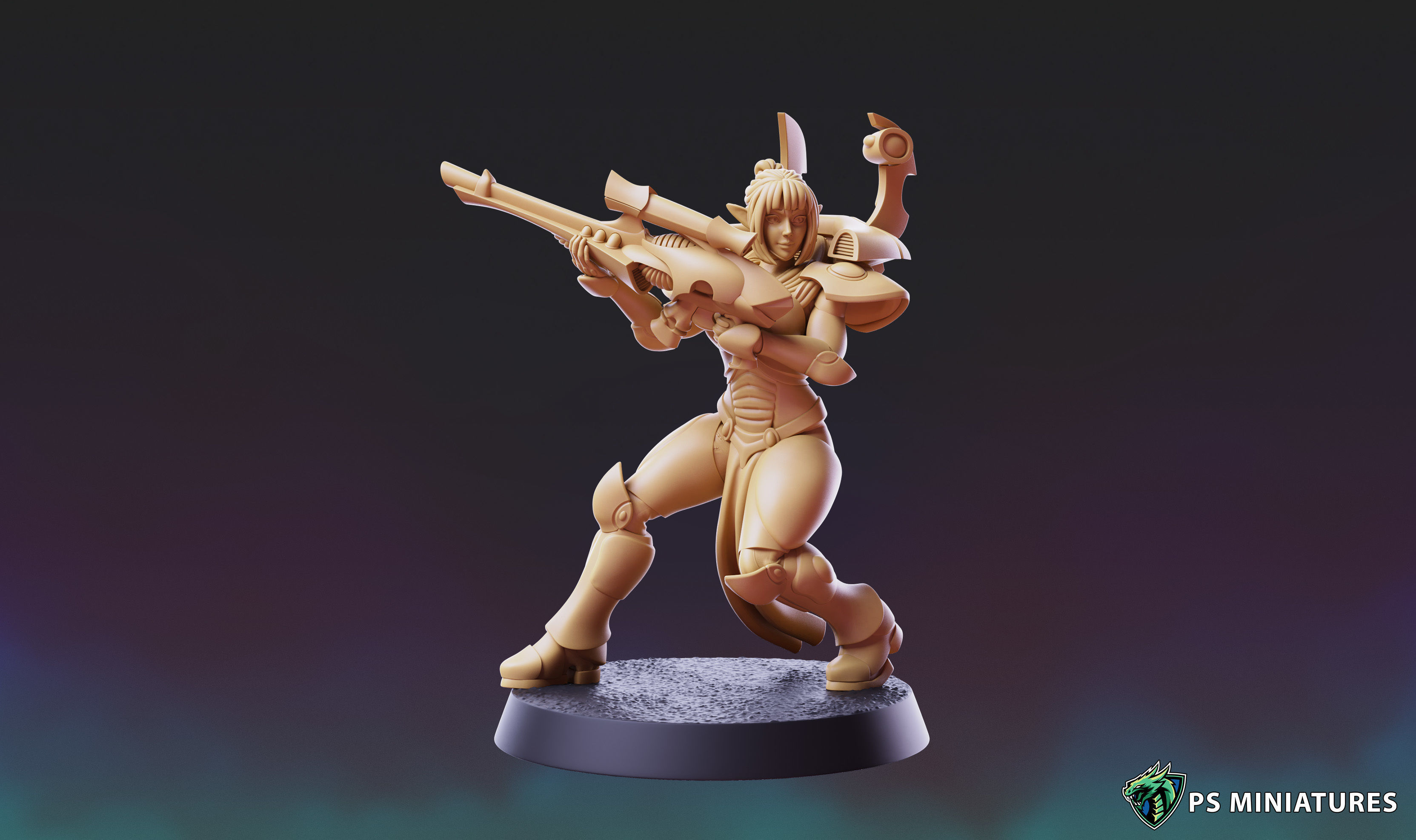Space Elf Vanquisher Female Bundle 3D print model_39