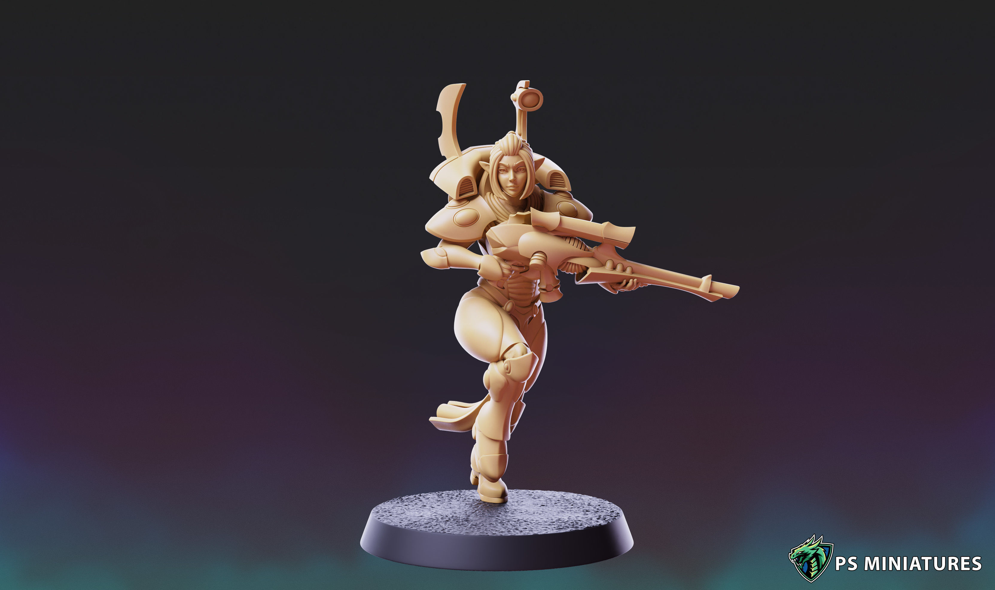 Space Elf Vanquisher Female Bundle 3D print model_23
