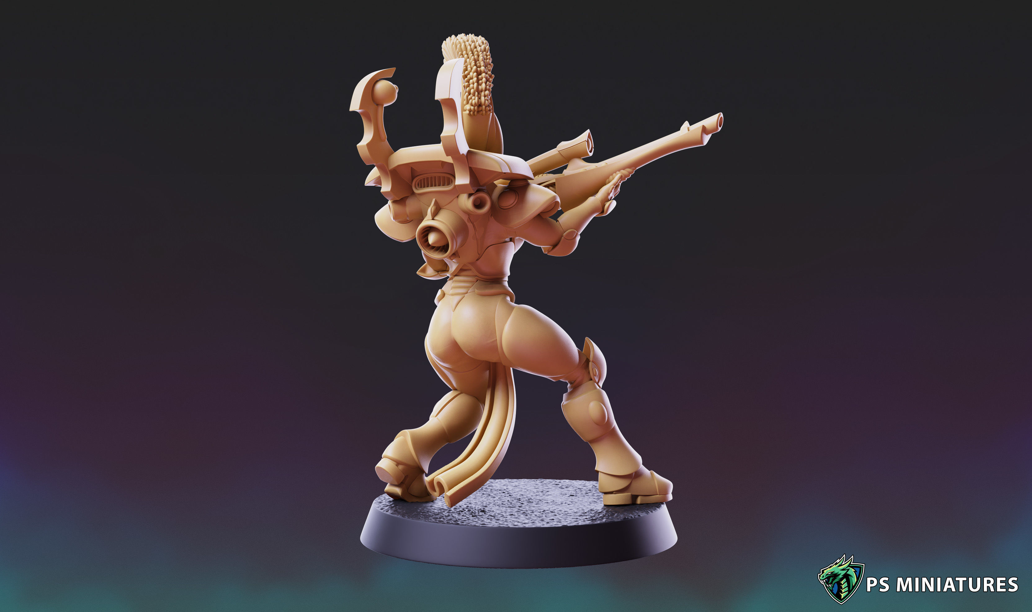 Space Elf Vanquisher Female Bundle 3D print model_43