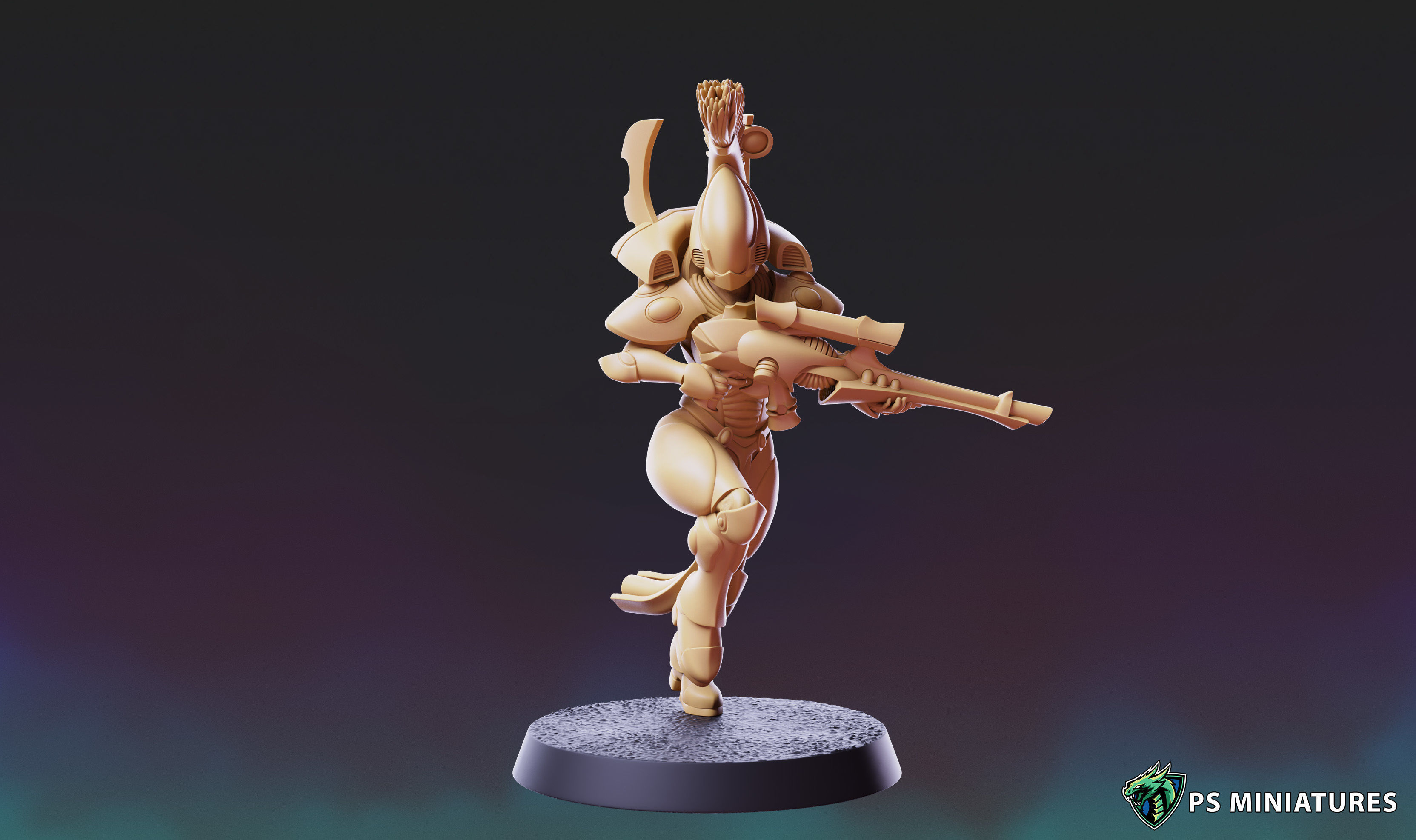 Space Elf Vanquisher Female Bundle 3D print model_12