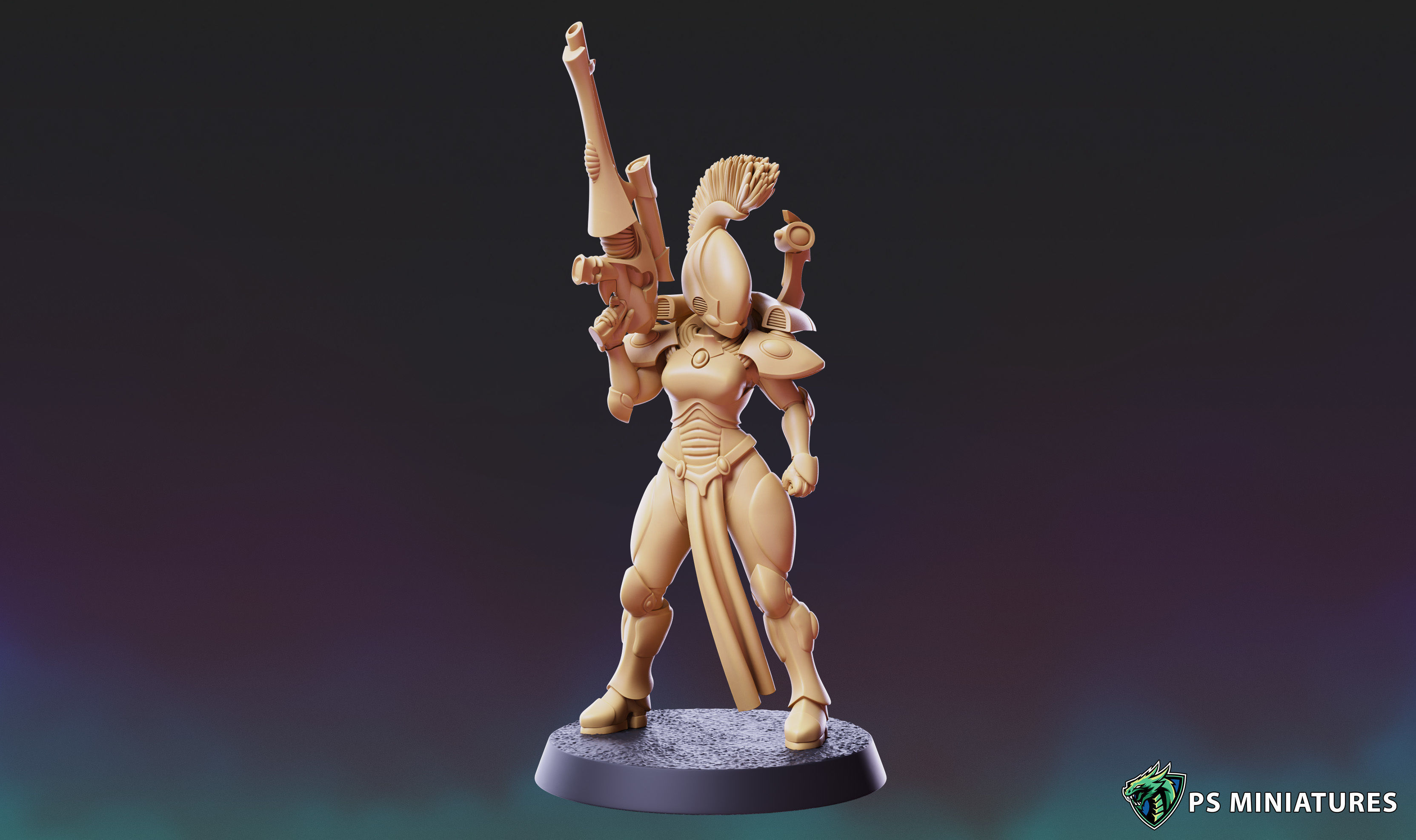 Space Elf Vanquisher Female Bundle 3D print model_11