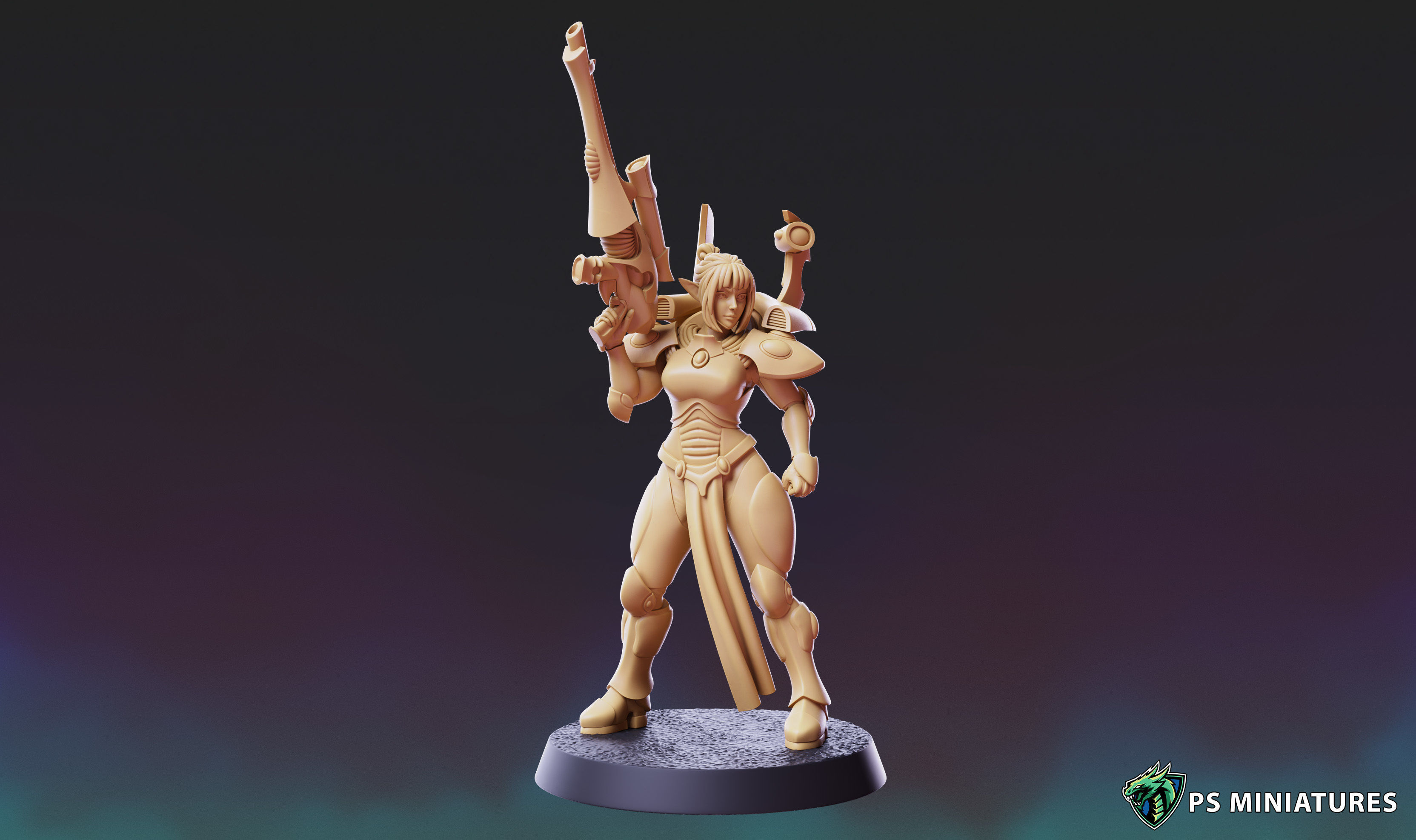 Space Elf Vanquisher Female Bundle 3D print model_13