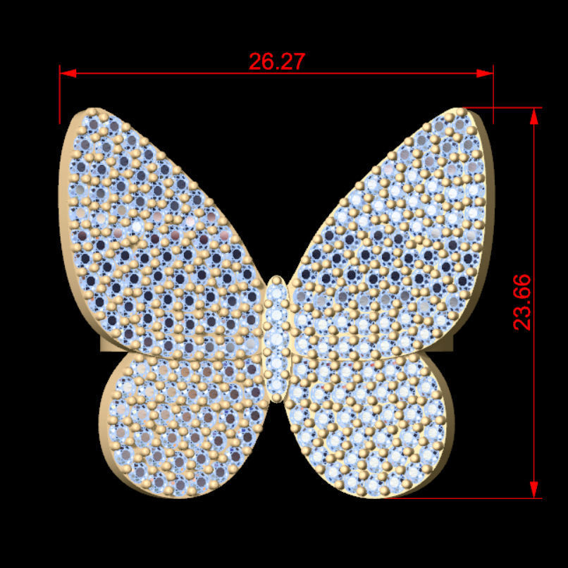 Butterfly Ring Free 3D print model_2