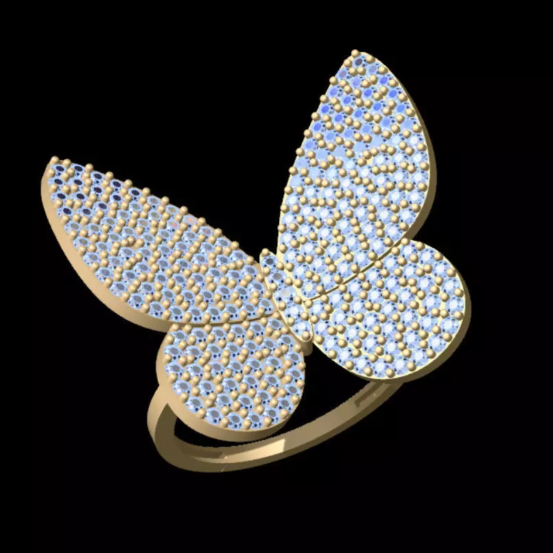 Butterfly Ring Free 3D print model_0