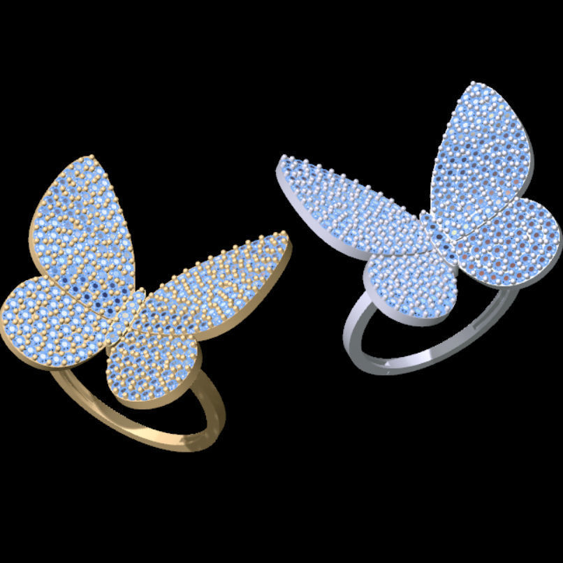 Butterfly Ring Free 3D print model_7