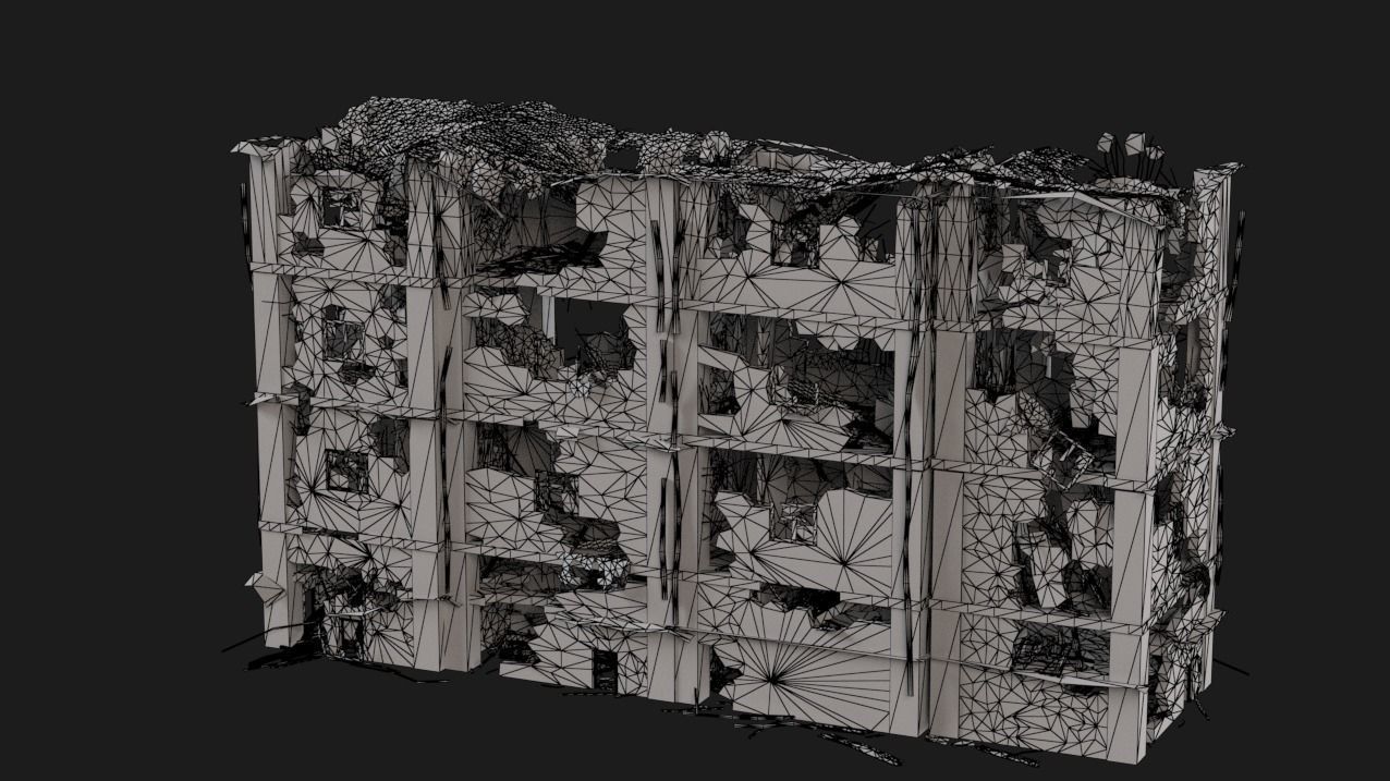 building destroyed 3D model_6