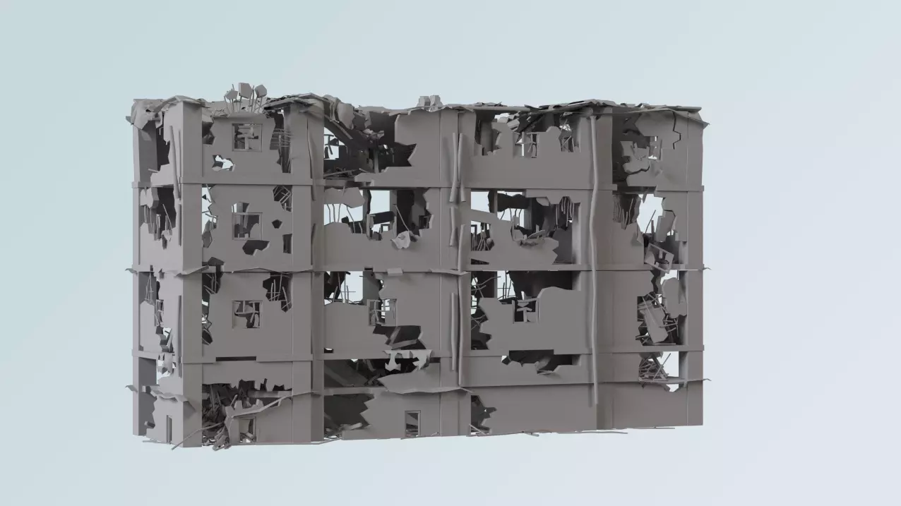 building destroyed 3D model_0
