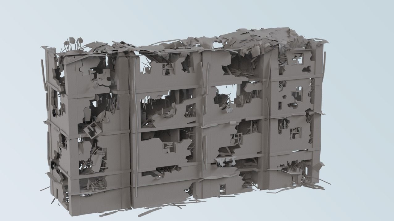 building destroyed 3D model_4