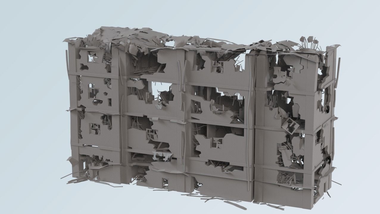 building destroyed 3D model_2