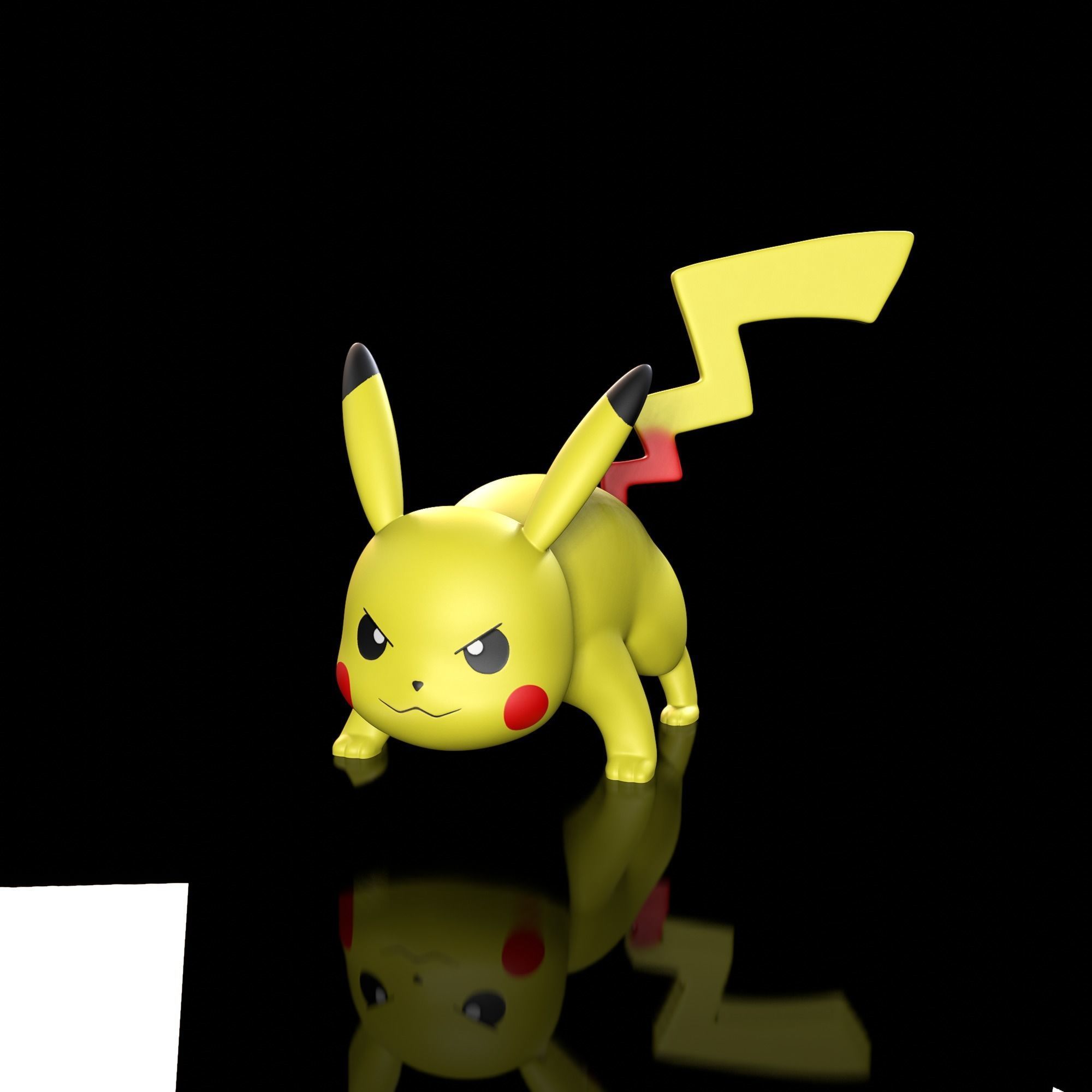 Ash and Pikachu 3D print model_3