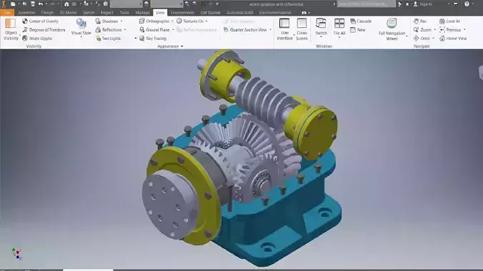Speed Reducer gearbox differential 3D model