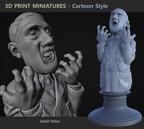 Bust Hitler 3D print model 3D print model