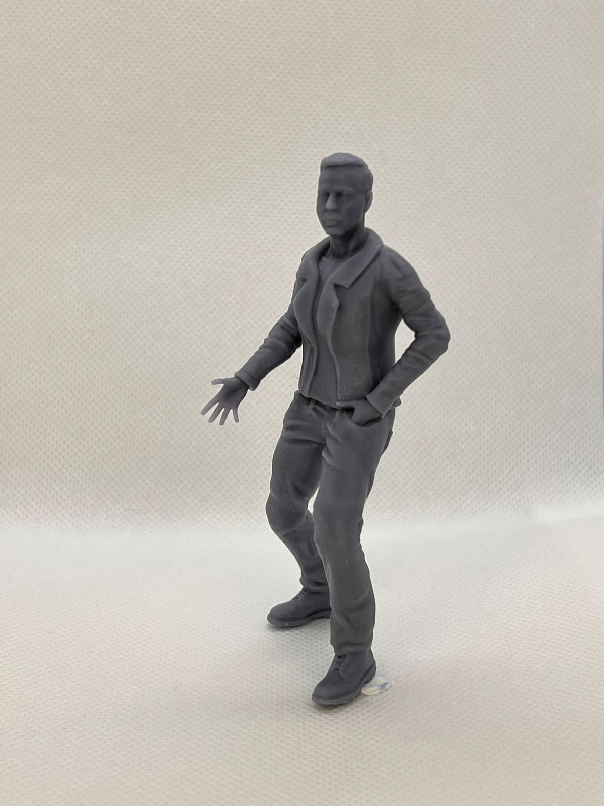 Angry Hells Angels motorcyclist guy High Poly 3D print model_6