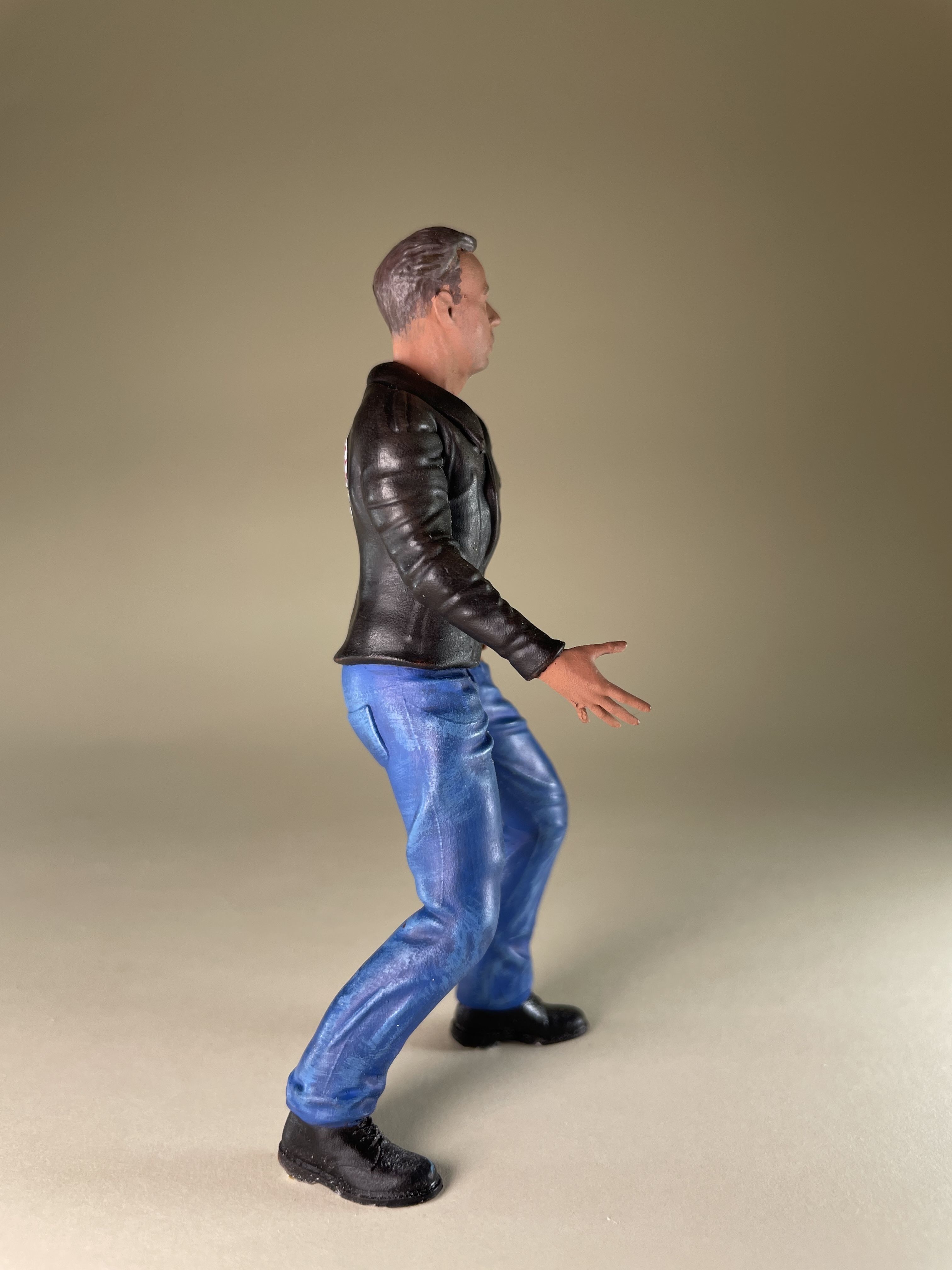 Angry Hells Angels motorcyclist guy High Poly 3D print model_7