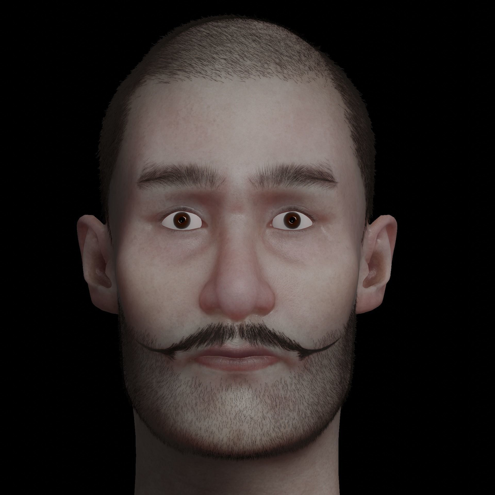 DWARF Low-poly 3D model_5