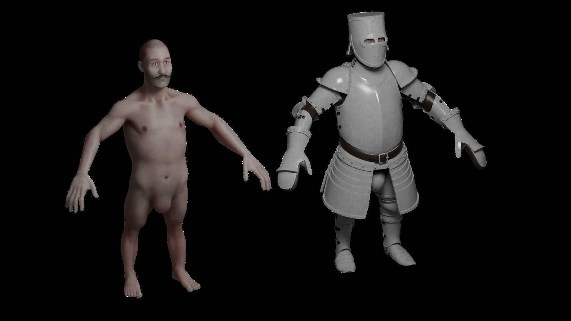 DWARF Low-poly 3D model_16