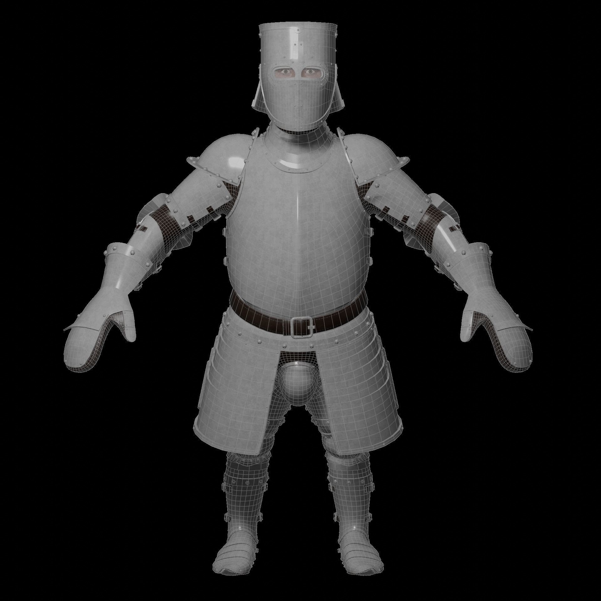 DWARF Low-poly 3D model_4