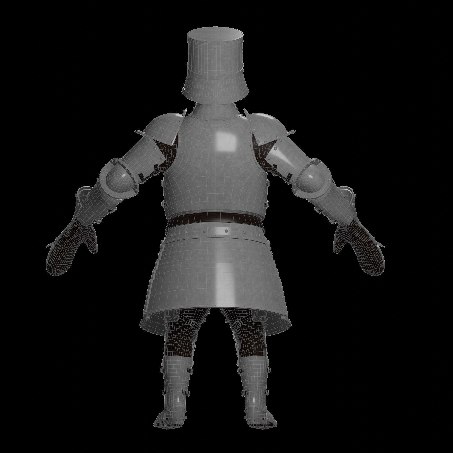 DWARF Low-poly 3D model_12