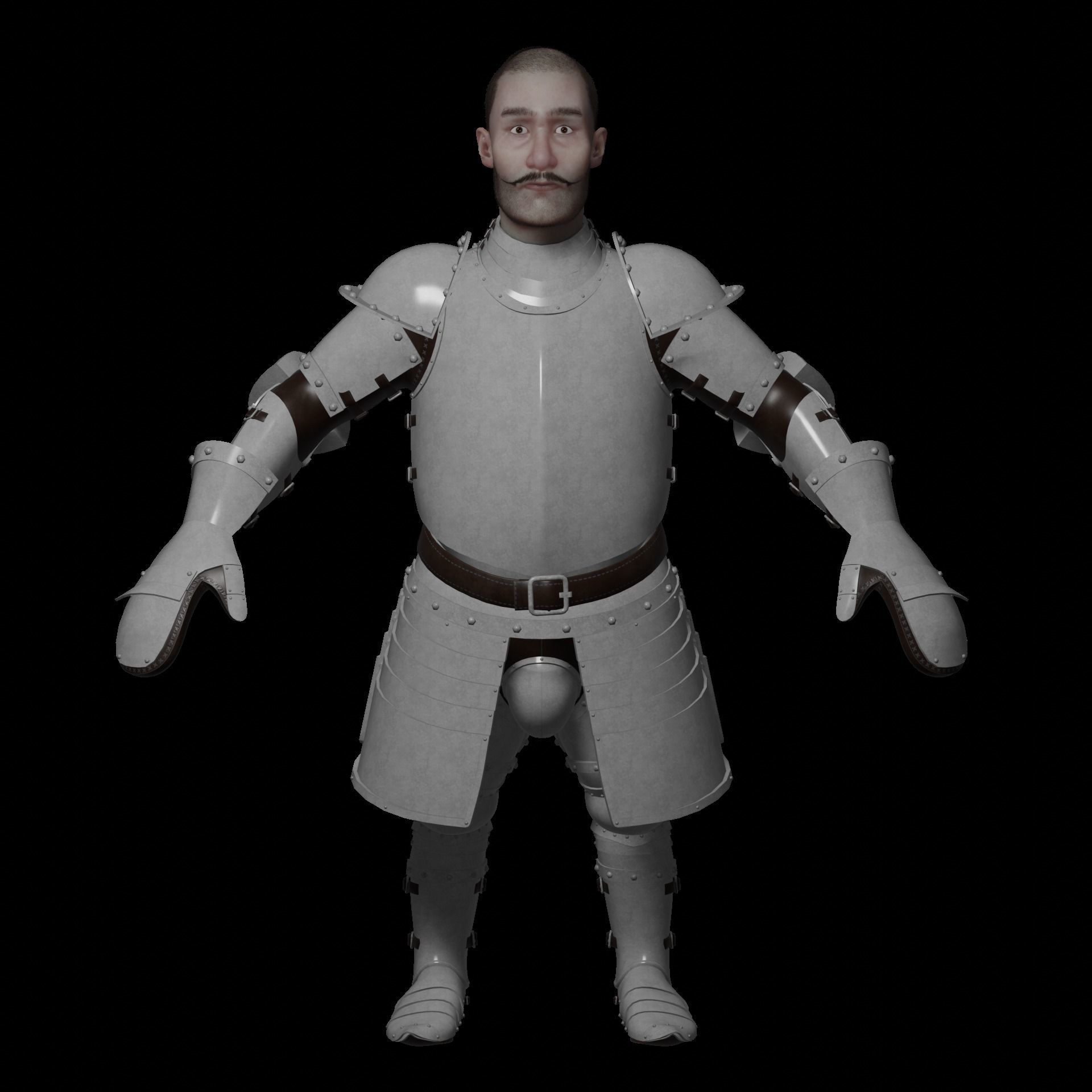 DWARF Low-poly 3D model_3