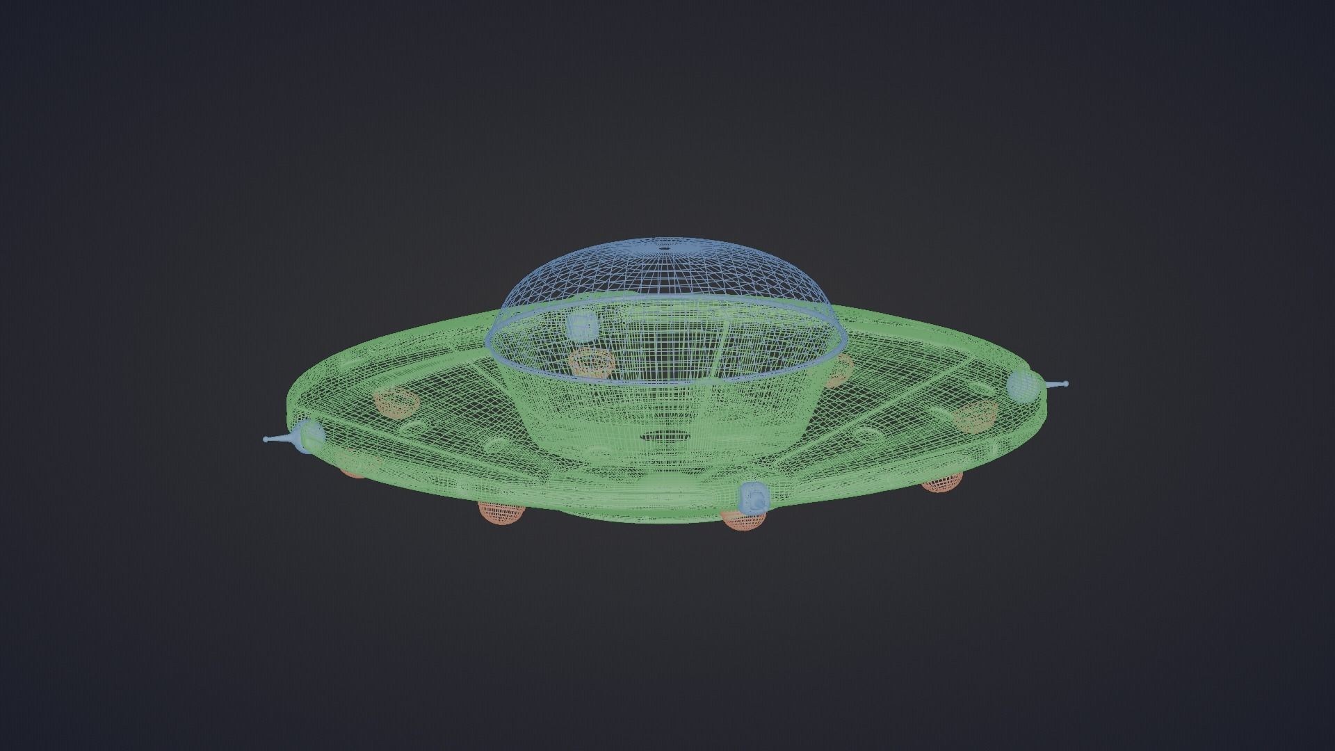 UFO Alien Ship 3D model_8