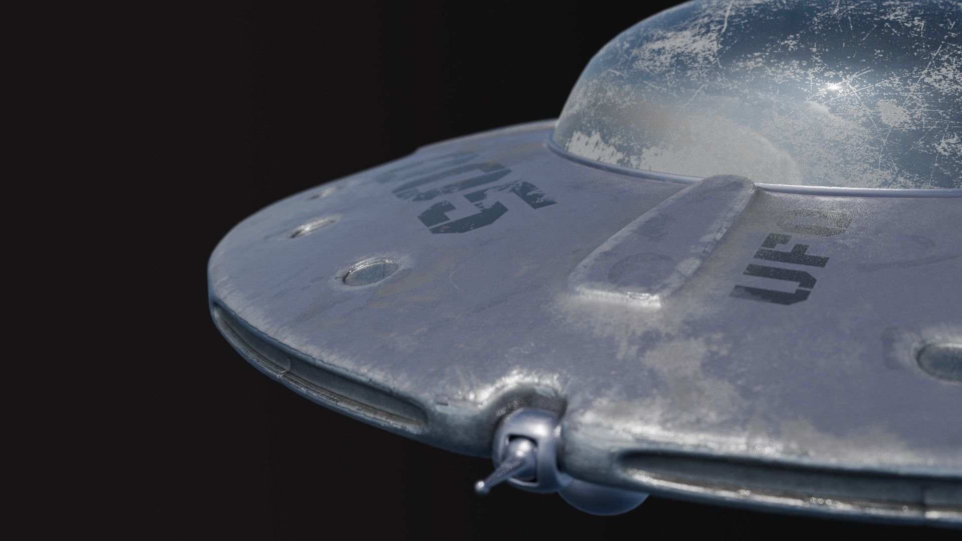 UFO Alien Ship 3D model_4