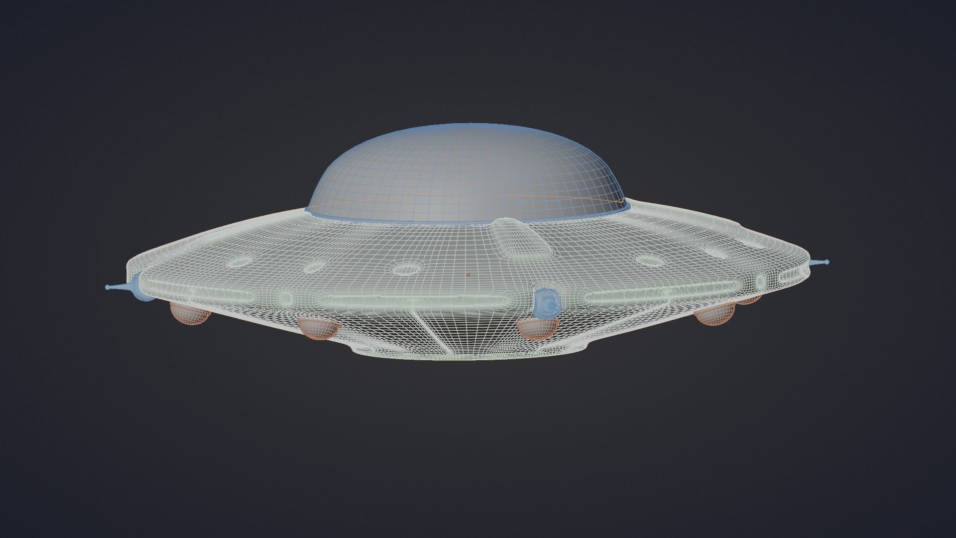 UFO Alien Ship 3D model_10