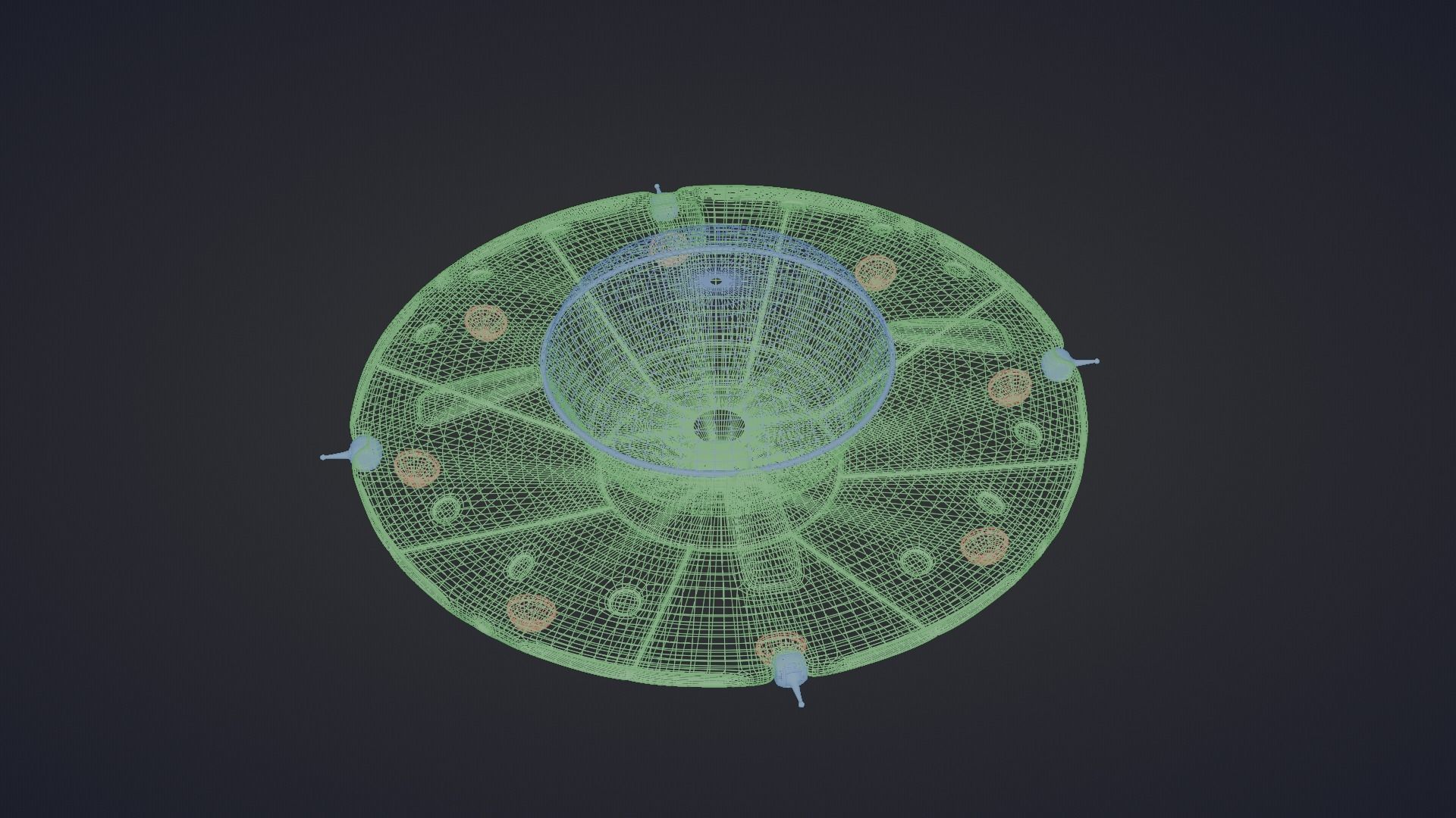 UFO Alien Ship 3D model_11