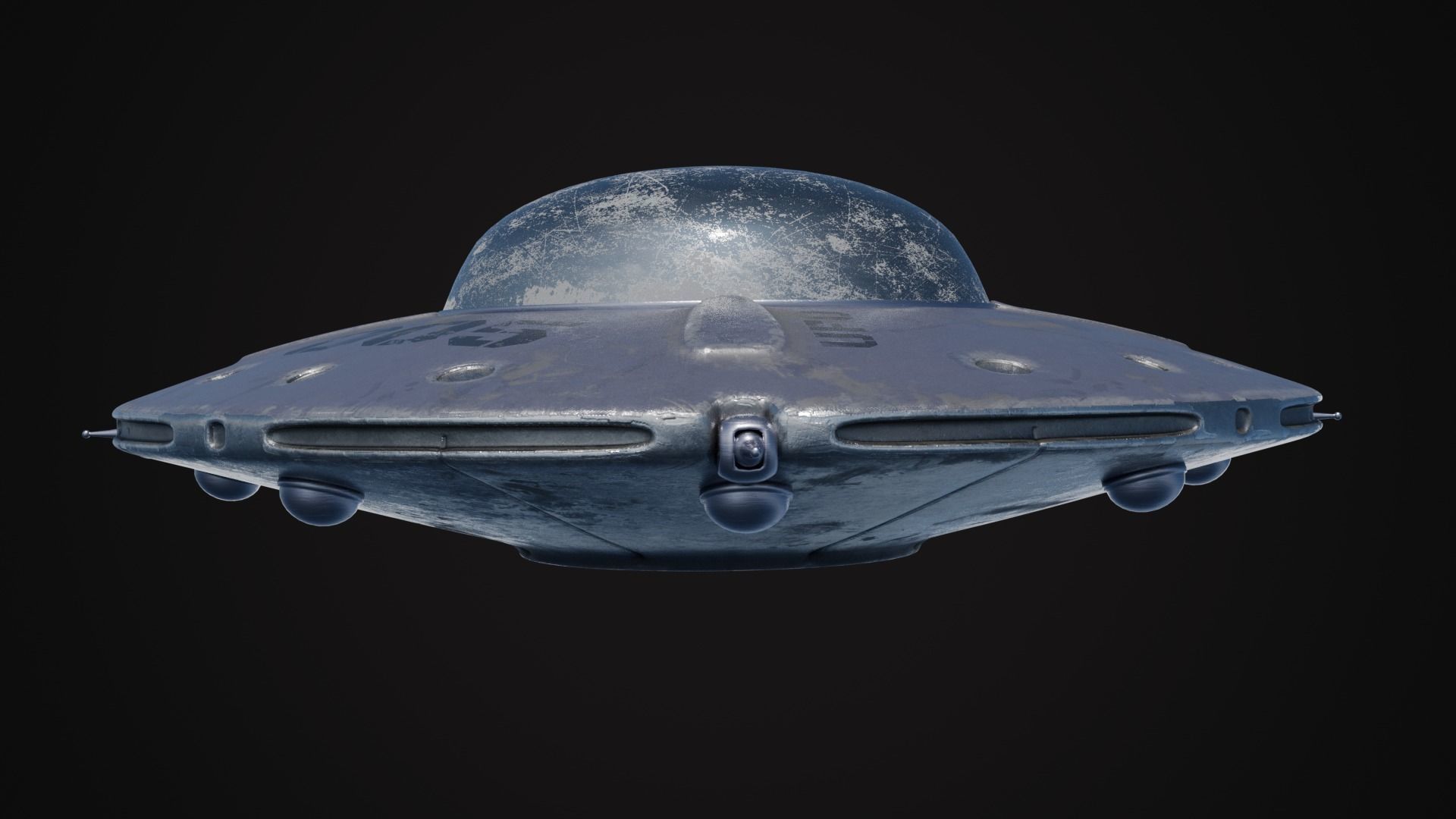 UFO Alien Ship 3D model_2