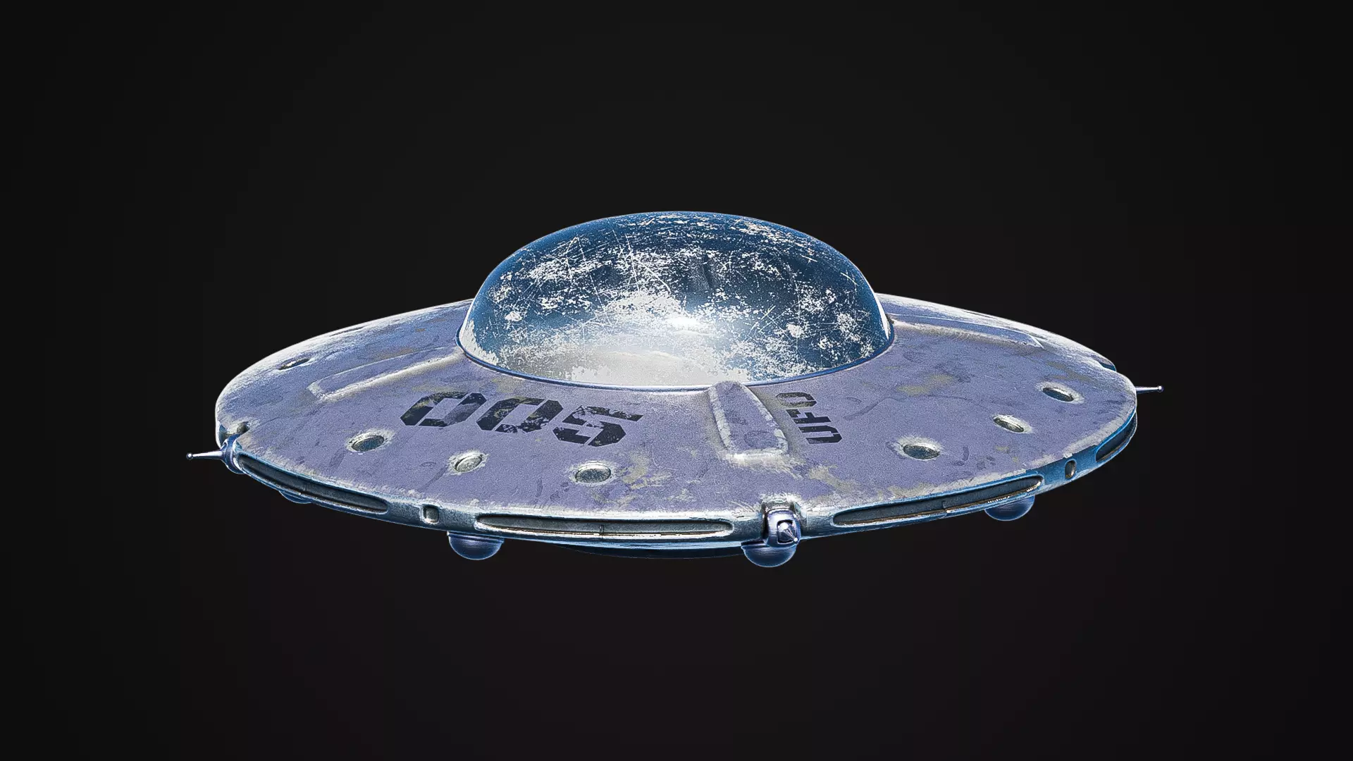 UFO Alien Ship 3D model_0