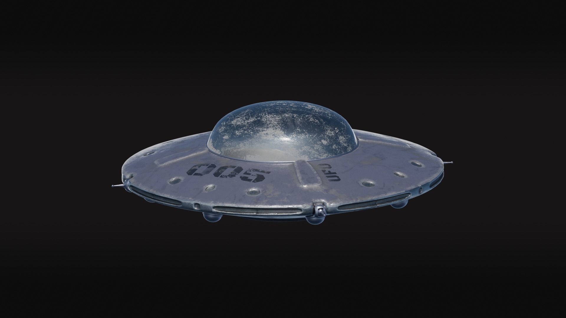UFO Alien Ship 3D model_1