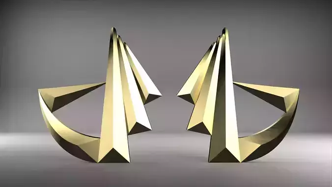 a100-2-facet earrings