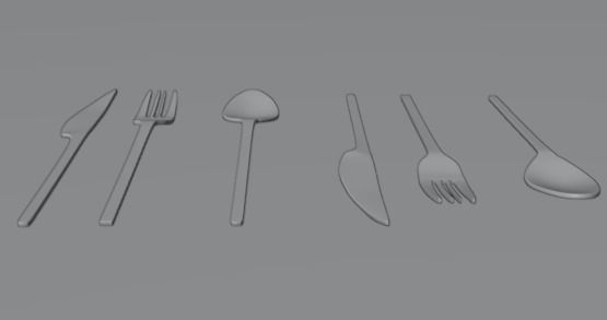 flatware Free 3D model_3