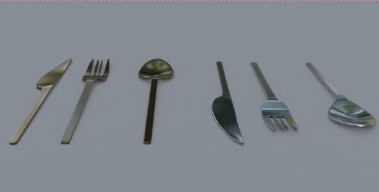 flatware Free 3D model_2