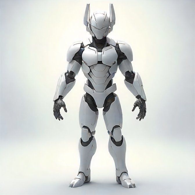 sci fi robot Low-poly 3D model_4