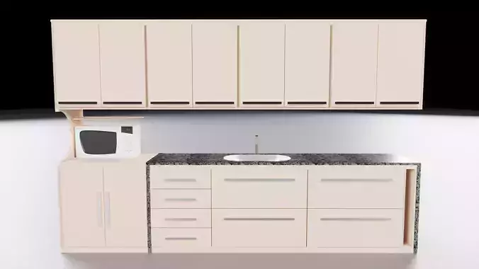 Kitchen Modern Cabinet Portico Moveis M01