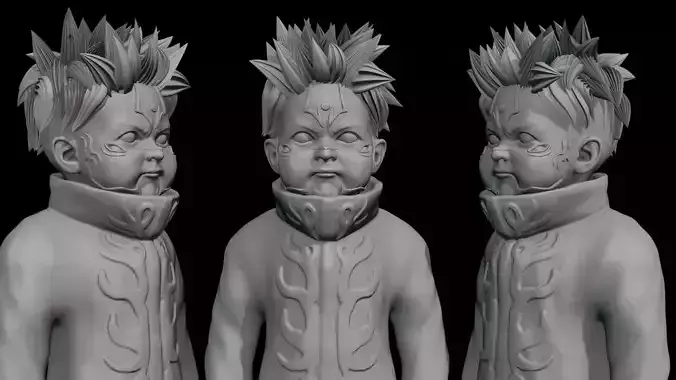 Yuji Itadori Sukuna Jujutsu Kaisen Stylish Baby Pose - 02